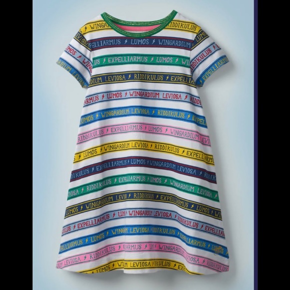 | SOLD | Mini Boden Harry Potter Charms Class Jersey Dress - Picture 2 of 7